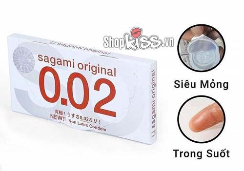  Bỏ sỉ Bao cao su cực Siêu Mỏng Sagami 0.02 loại tốt