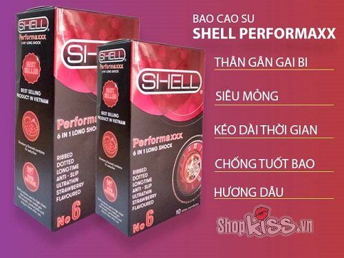  Sỉ Bao cao su Shell-Perfomaxxx 6 trong 1 hương dâu cao cấp