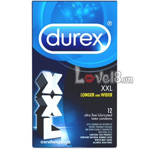  Phân phối Bao Cao Su Size Lớn Durex XXL Hộp 12 cao cấp