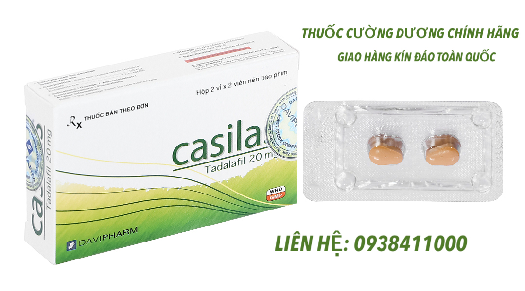  Giá sỉ Viên uống Casilas 20mg trị rối loạn cương dương kéo dài thời gian quan hệ thuốc trị xuất tinh sớm hàng mới về