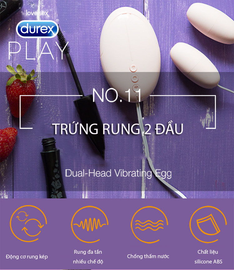  Giá sỉ Trứng rung tình yêu DUREX Play 2 đầu cao cấp dụng cụ hỗ trợ thủ dâm nhập khẩu