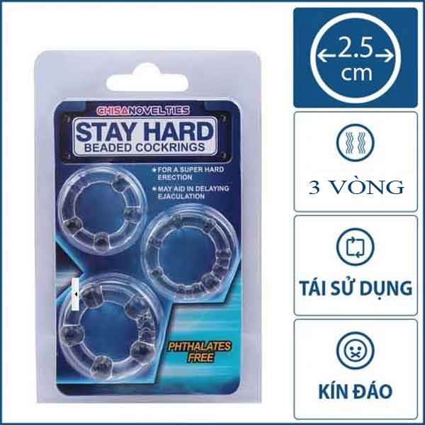  Review Bộ 3 vòng đeo chống xuất sớm stay hard chính hãng